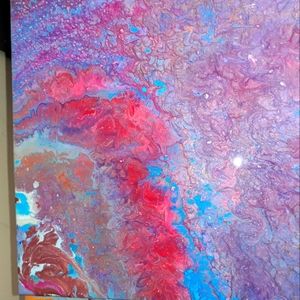 Acrylic fluid paintings, one of a kind,handmade